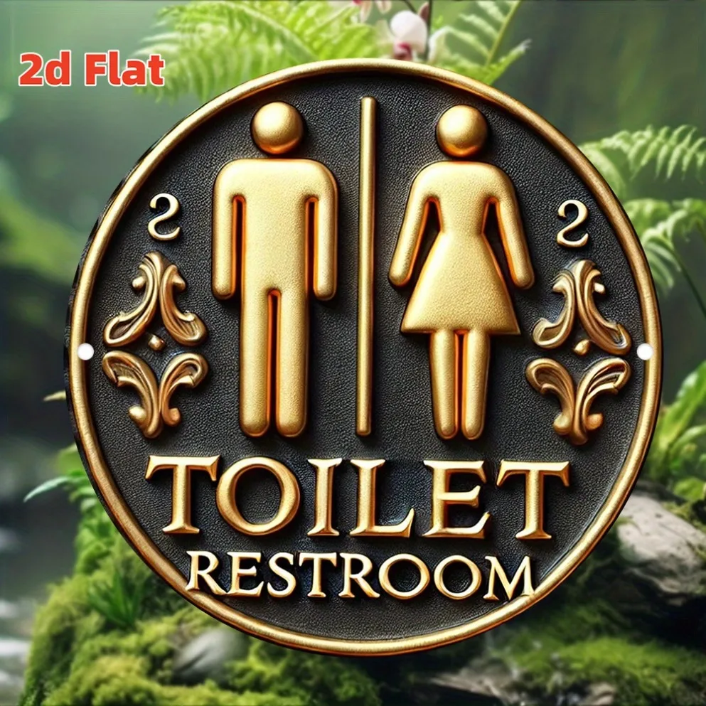 Brass Weight Plate - Targa per bagno rotonda in metallo