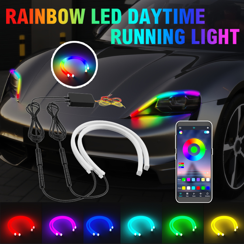 Rgb Underglow Strip - 2 Pezzi Luci Diurne a LED