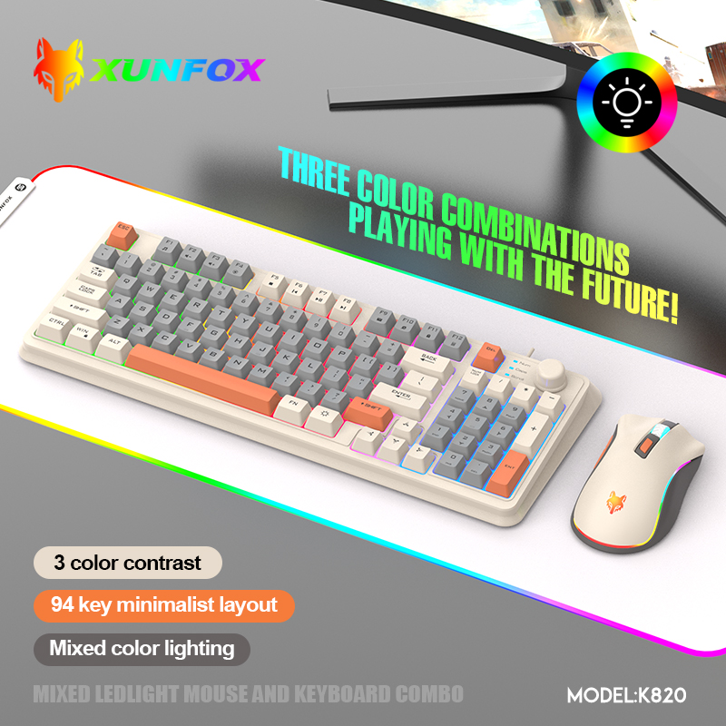 Gaming Keyboard Mouse Set - K820 Tastiera da gioco cablata USB
