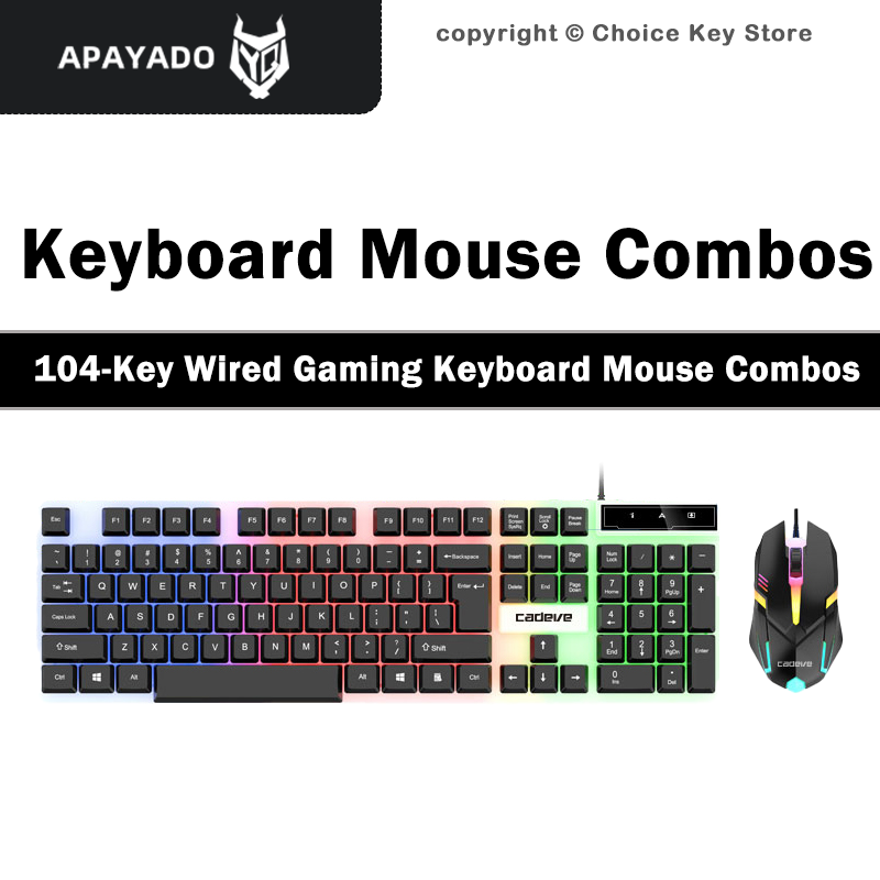 Gaming Keyboard Mouse Set - APAYADO LDK9122 Set Tastiera e Mouse