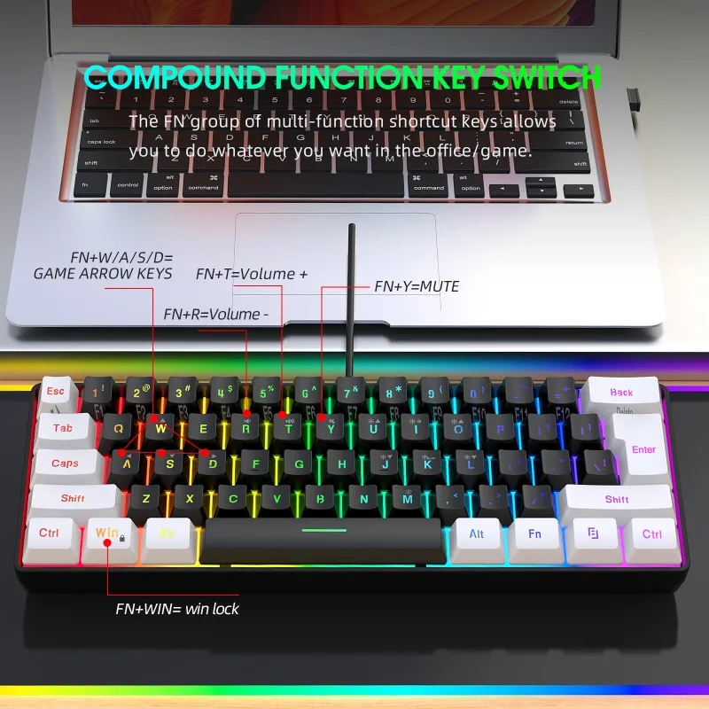 Kit Combo Tastiera e Mouse 60% - Gaming Keyboard Mouse Set recensione e prezzo