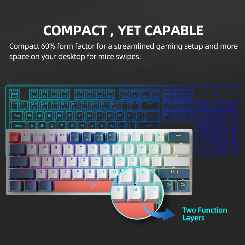K500-B61 Machenike Mini Keybao - Gaming Keyboard Non Mechanical recensione e prezzo