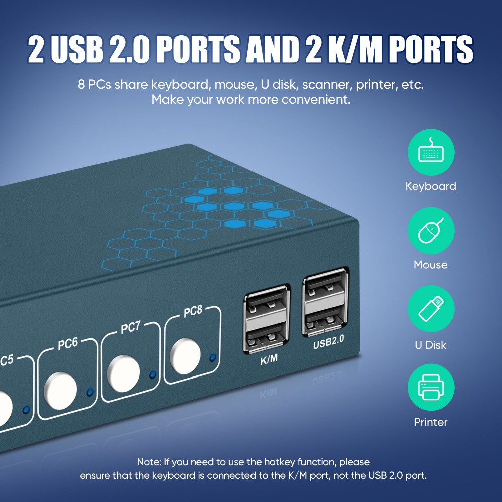 Switch KVM a 8 porte USB 2.0 4 - Gaming Keyboard And Mouse For Xbox recensione e prezzo