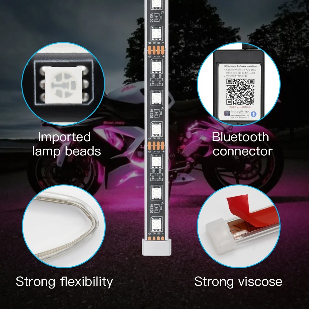Luce decorativa a LED per moto - Rgb Underglow Strip recensione e prezzo