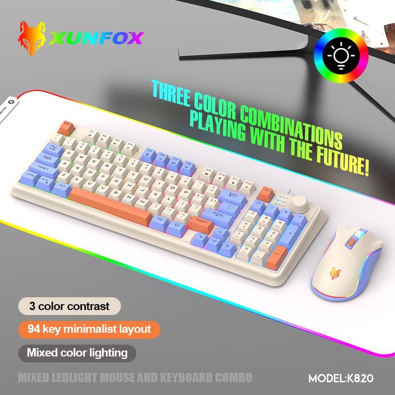 K820 Tastiera da gioco cablata - Gaming Keyboard Mouse Set recensione e prezzo